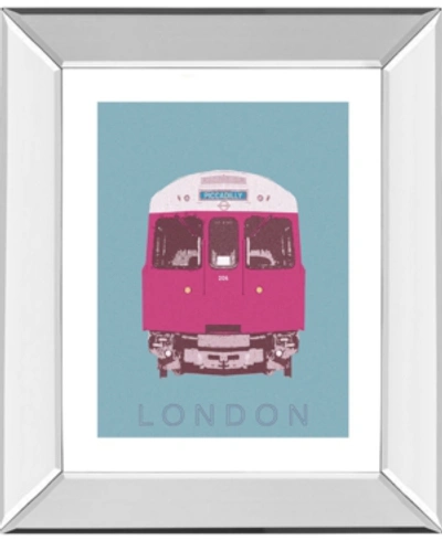 Classy Art London Transport 3 By Ben James Mirror Framed Print Wall Art, 22" X 26" In Purple