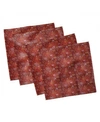 Ambesonne Christmas Set Of 4 Napkins, 18" X 18" In Red