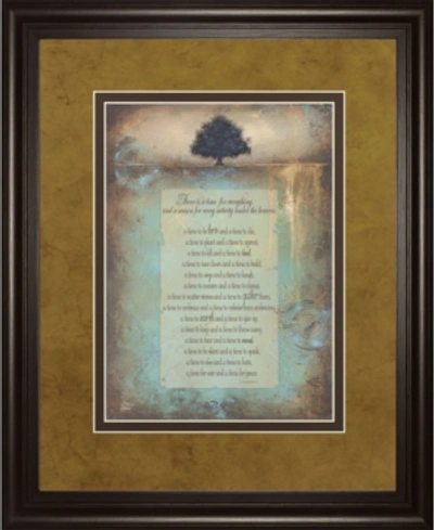 Classy Art Time For Everything By Brit Hallowell Framed Print Wall Art, 34" X 40" In Blue