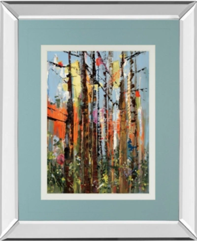 Classy Art Eclectic Forest By Rebecca Meyers Mirror Framed Print Wall Art, 34" X 40" In Red