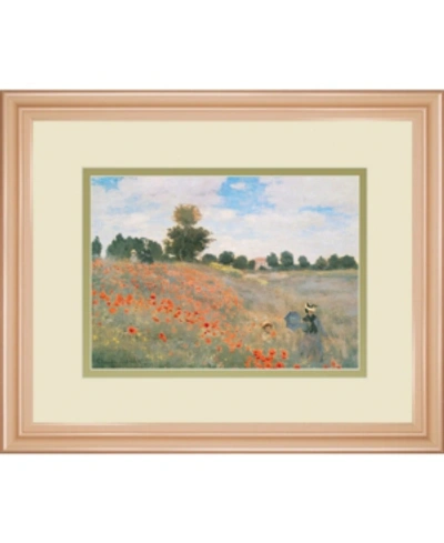 Classy Art Wild Poppies, Near Argenteuil By Claude Monet Framed Print Wall Art, 34" X 40" In Orange