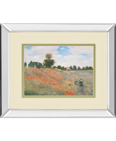 Classy Art Wild Poppies, Near Argenteuil By Claude Monet Mirror Framed Print Wall Art, 34" X 40" In Orange