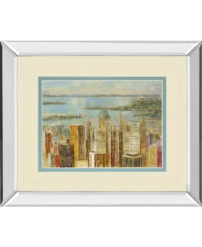 Classy Art Cityscape By Longo Mirror Framed Print Wall Art, 34" X 40" In Blue