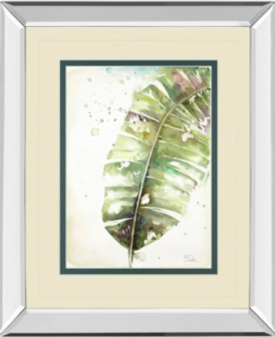 Classy Art Watercolor Plantain Leaves Ii By Patricia Pinto Mirror Framed Print Wall Art, 34" X 40" In Green