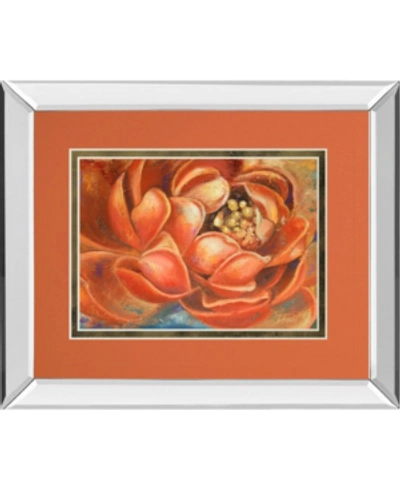 Classy Art Red Lotus I By Patricia Pinto Mirror Framed Print Wall Art, 34" X 40"