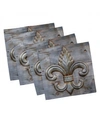 AMBESONNE FLEUR DE LIS SET OF 4 NAPKINS, 18" X 18"