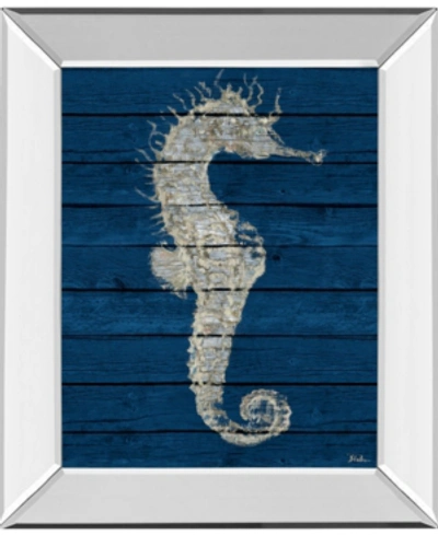 Classy Art Antique Seahorse On Blue I By Patricia Pinto Mirror Framed Print Wall Art