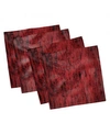 Ambesonne Grungy Abstract Set Of 4 Napkins, 18" X 18" In Red