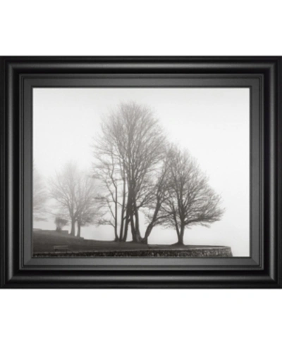Classy Art Fog And Trees At Dusk By Lsh Framed Print Wall Art, 22" X 26" In Gray