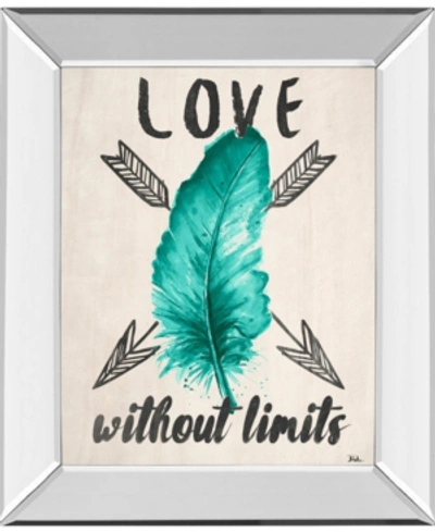 Classy Art Teal Fearless Limits Ii By Patricia Pinto Mirror Framed Print Wall Art, 22" X 26" In Green