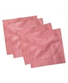 AMBESONNE CANDY CANE SET OF 4 NAPKINS, 18" X 18"