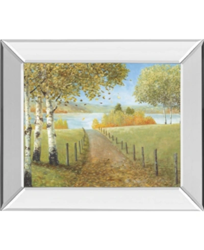 Classy Art Rural Route I By A. Fisk Mirror Framed Print Wall Art, 22" X 26" In Green