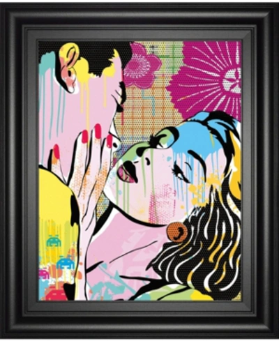 Classy Art Midnight Kiss By Tom Frazier Framed Print Wall Art, 22" X 26" In Pink