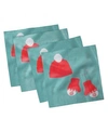 AMBESONNE CHRISTMAS SET OF 4 NAPKINS, 18" X 18"