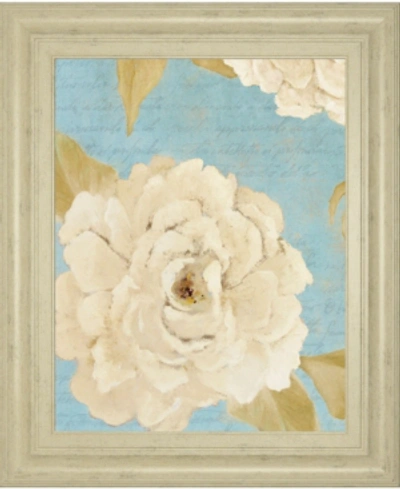 Classy Art Scripted Poetic Peonies Ii By Lanie Loreth Framed Print Wall Art, 22" X 26" In Blue