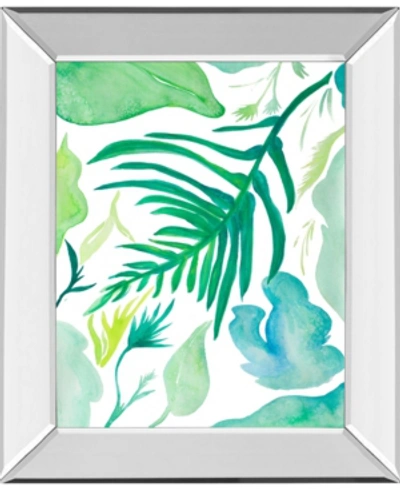 Classy Art Green Water Leaves I By Kat Papa Mirror Framed Print Wall Art, 22" X 26"