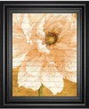 Classy Art Beautiful Cream Peonies Script Ii By Patricia Pinto Framed Print Wall Art, 22" X 26" In Gold