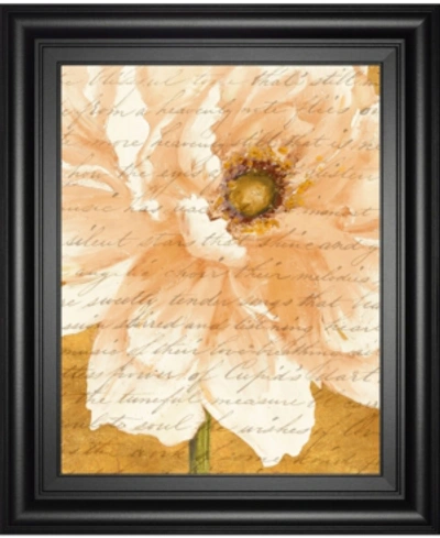 Classy Art Beautiful Cream Peonies Script Ii By Patricia Pinto Framed Print Wall Art, 22" X 26" In Gold