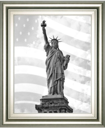 Classy Art Liberty Flag By Roffman R. Framed Print Wall Art, 22" X 26" In Black