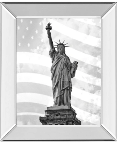 Classy Art Liberty Flag By Roffman R. Mirror Framed Print Wall Art, 22" X 26" In Black