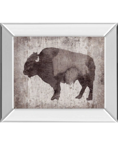 Classy Art Wildness Ii-timber By Sandra Jacobs Mirror Framed Bison Print Wall Art In Brown