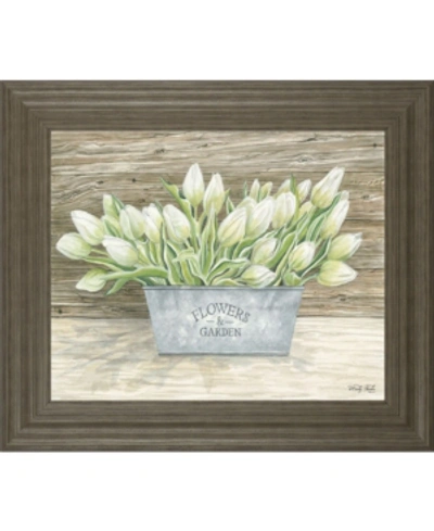 Classy Art Flowers & Garden Tulips By Cindy Jacobs Framed Wall Art, 22" X 26" In Green