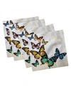 AMBESONNE BUTTERFLY SET OF 4 NAPKINS, 18" X 18"
