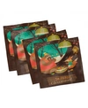 AMBESONNE FOREST FRIENDS SET OF 4 NAPKINS, 18" X 18"