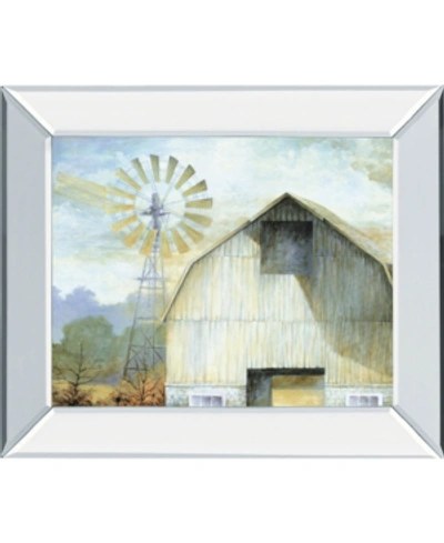 Classy Art Barn Country By White Ladder Mirror Framed Print Wall Art, 22" X 26" In Tan