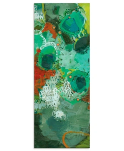 Empire Art Direct Lolly I Frameless Free Floating Tempered Art Glass Abstract Wall Art By Ead Art Coop, 63" X 24" X 0. In Green