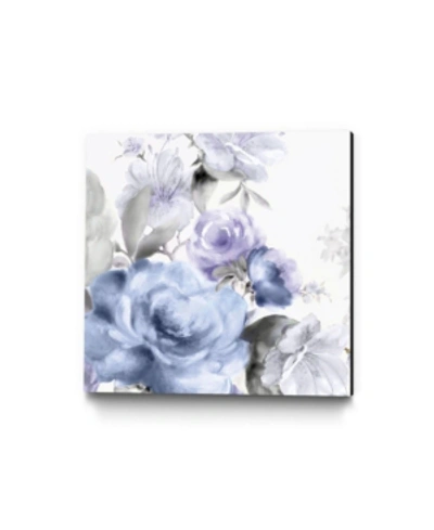 Giant Art 20" X 20" Light Floral I Museum Mounted Canvas Print In Blue