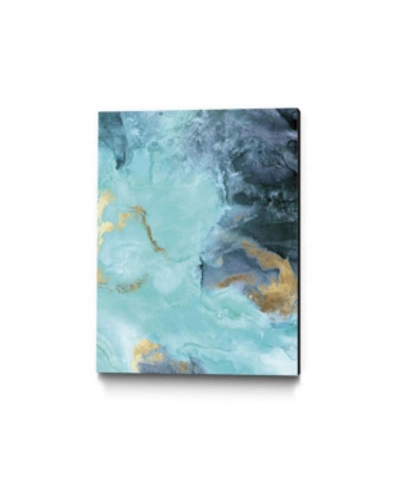 Giant Art 40" X 30" Under The Sea Ii Museum Mounted Canvas Print In Aqua