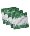 Ambesonne Palm Leaf Set Of 4 Napkins, 18" X 18" In White