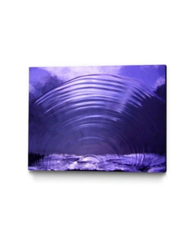 Giant Art 20" X 16" Ripple Museum Mounted Canvas Print In Purple