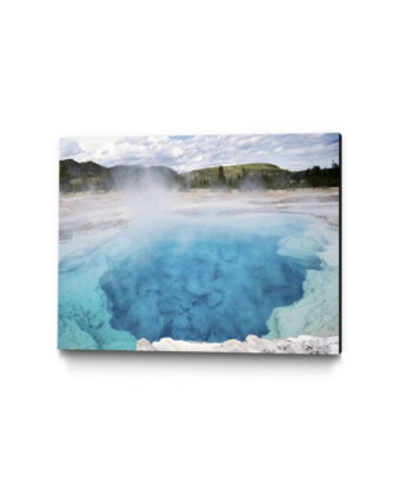 Giant Art 28" X 22" Sapphire Pool Museum Mounted Canvas Print In Blue