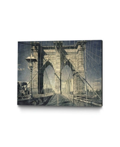 Giant Art 28" X 22" Brooklyn Antique Museum Mounted Canvas Print In Blue