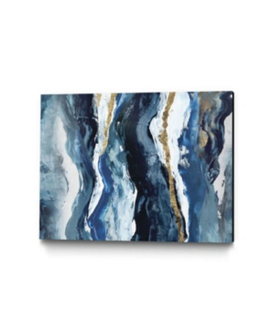 Giant Art 24" X 18" Effectus Ii Museum Mounted Canvas Print In Blue