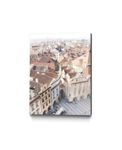 Giant Art 40" X 30" Prague Museum Mounted Canvas Print In Red