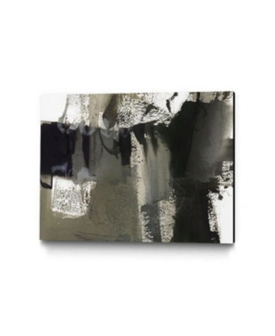 Giant Art 14" X 11" Midnight Abstract Vi Museum Mounted Canvas Print In Gray