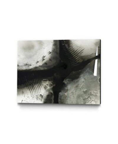 Giant Art 20" X 16" Midnight Abstract V Museum Mounted Canvas Print In Gray