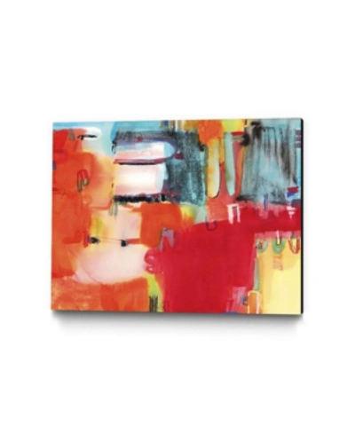 Giant Art 40" X 30" City In Color Museum Mounted Canvas Print In Red