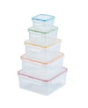 Lock N Lock Easy Essentials 10-piece Food Storage Set In Multi