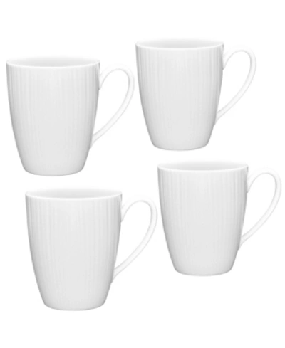 Noritake Conifere Set/4 Mugs 12 Oz. In White