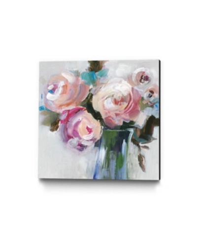 Giant Art 30" X 30" Bouquet Ii Museum Mounted Canvas Print In Pink