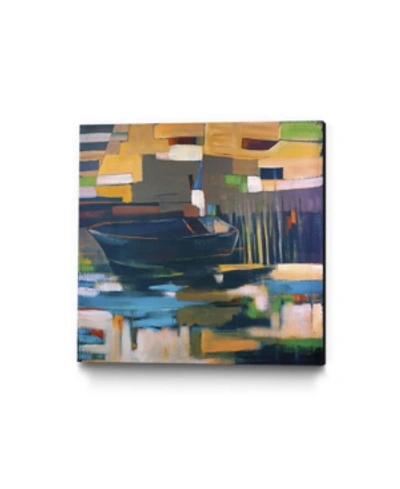 Giant Art 30" X 30" Boat Museum Mounted Canvas Print In Blue