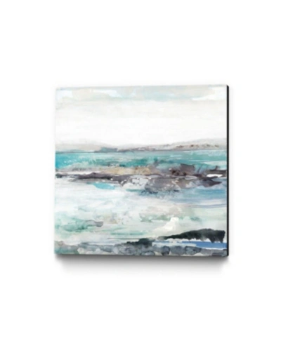 Giant Art 30" X 30" Sea Foam I Museum Mounted Canvas Print In Aqua