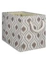 DESIGN IMPORTS POLYESTER BIN IKAT STONE RECTANGLE LARGE