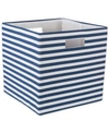 Design Imports Polyester Cube Pinstripe Square In Blue