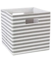 Design Imports Polyester Cube Pinstripe Square In Gray