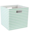 Design Imports Polyester Cube Pinstripe Square In Aqua